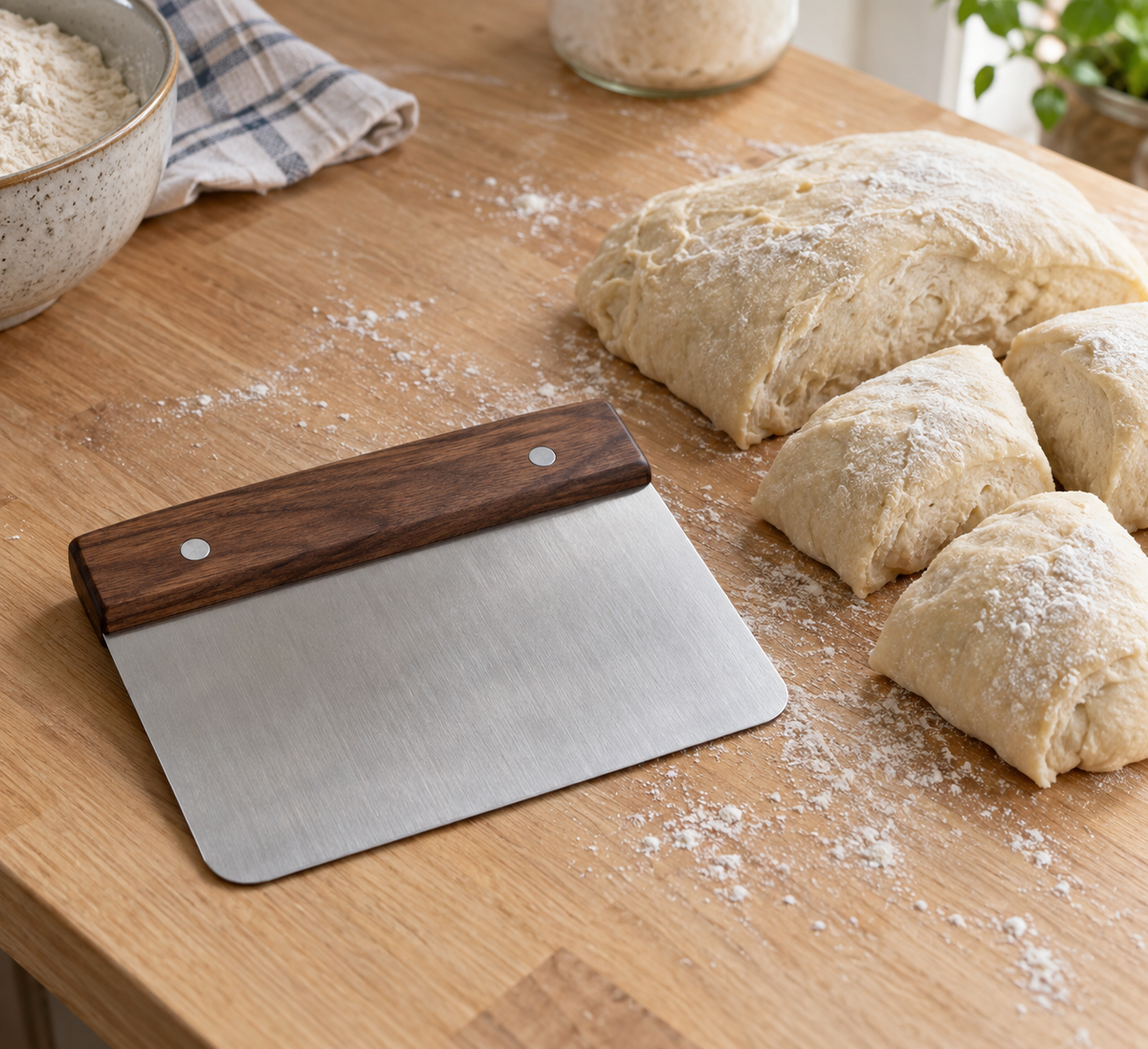 Stainless Steel Dough Bench Scraper