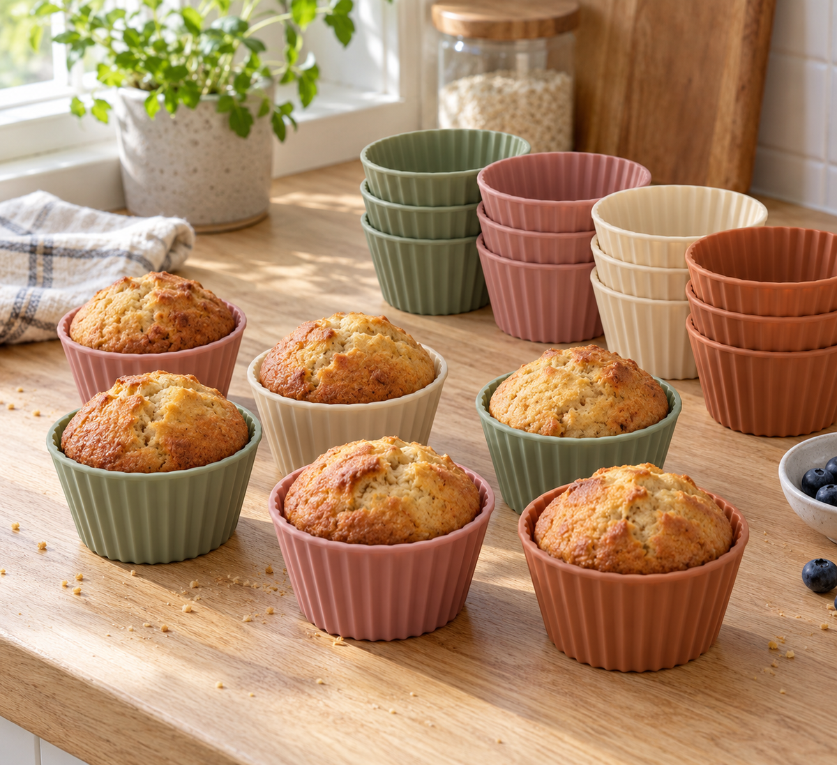 Reusable Silicone Baking Cups - 12 Piece